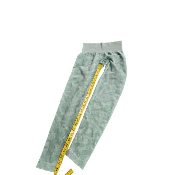 NVGTN Womens Camo Athletic Leggings, Ribbed Waistband, Green, Size XS - Picture 3 of 9